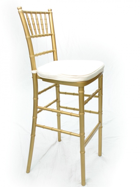 Chiavari Barstool Gold Black or ivory pad included Platinum