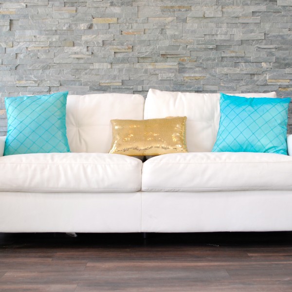 White Leather Plush Sofa Decorative, White Leather Pillow