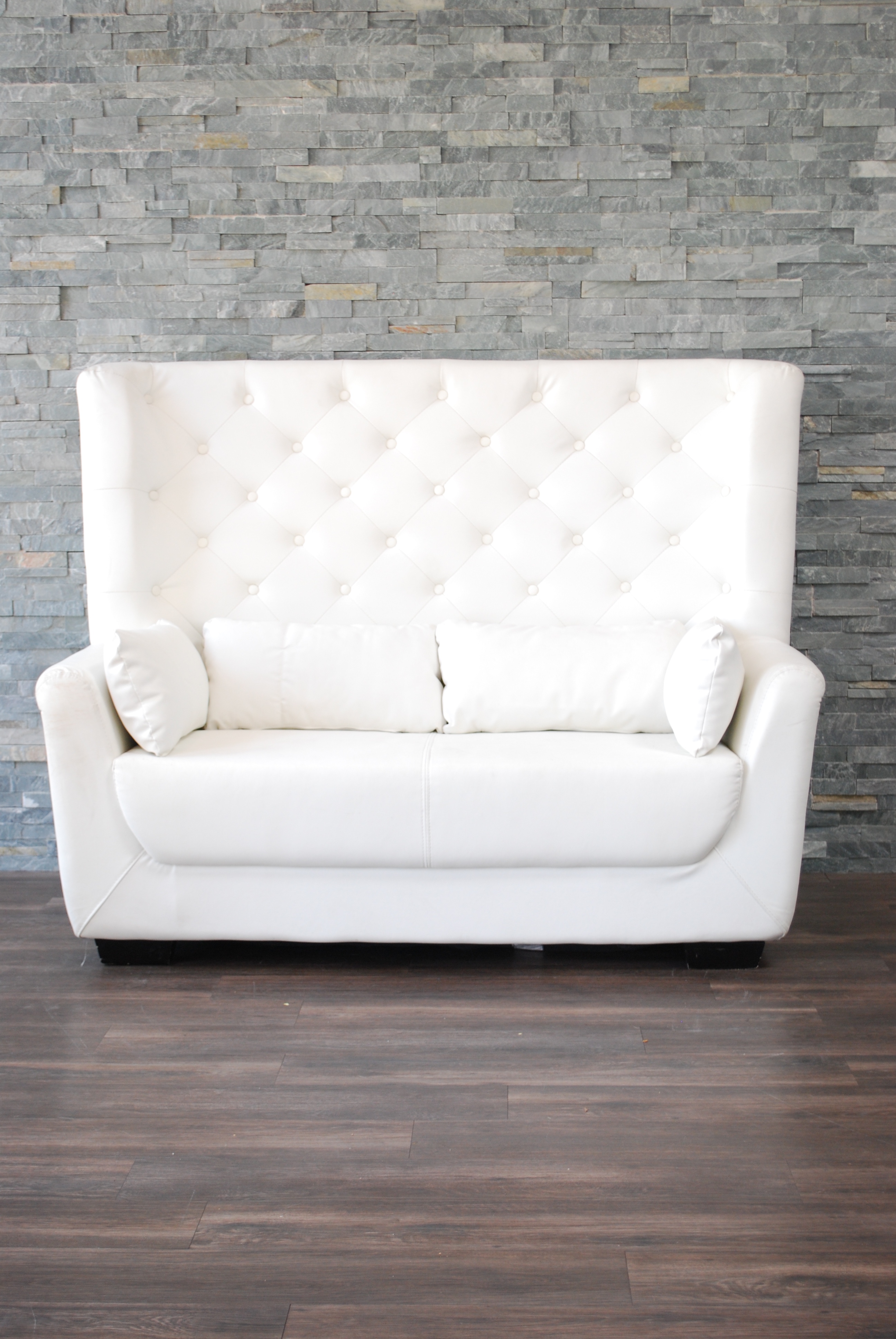 High Back Tufted Love Seat