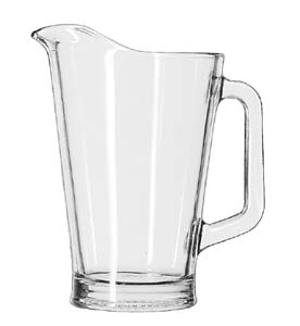 Water Pitcher, Clear Glass