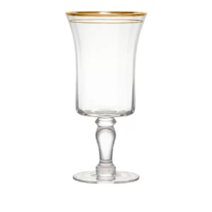 GOLD RIM WATER GLASS – The Social Hire Co.