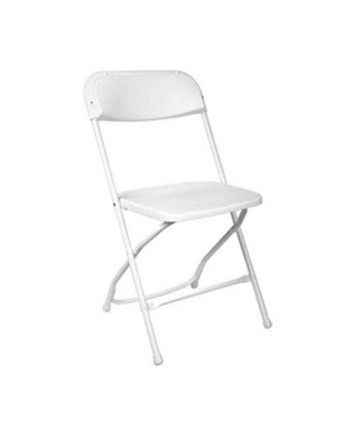 White Plastic Samsonite Chair Platinum Event Rentals