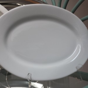 white 12inch oval platter