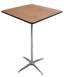 24inch square table