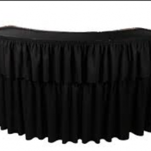 6foot serpentine bar includes black draping