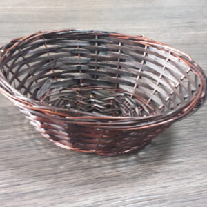 Dark wicker bread basket