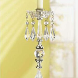 clear crystal single candelabra