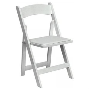 white resin Folding chair