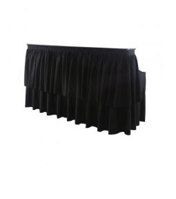 6 foot double tiered bar, black skirting included