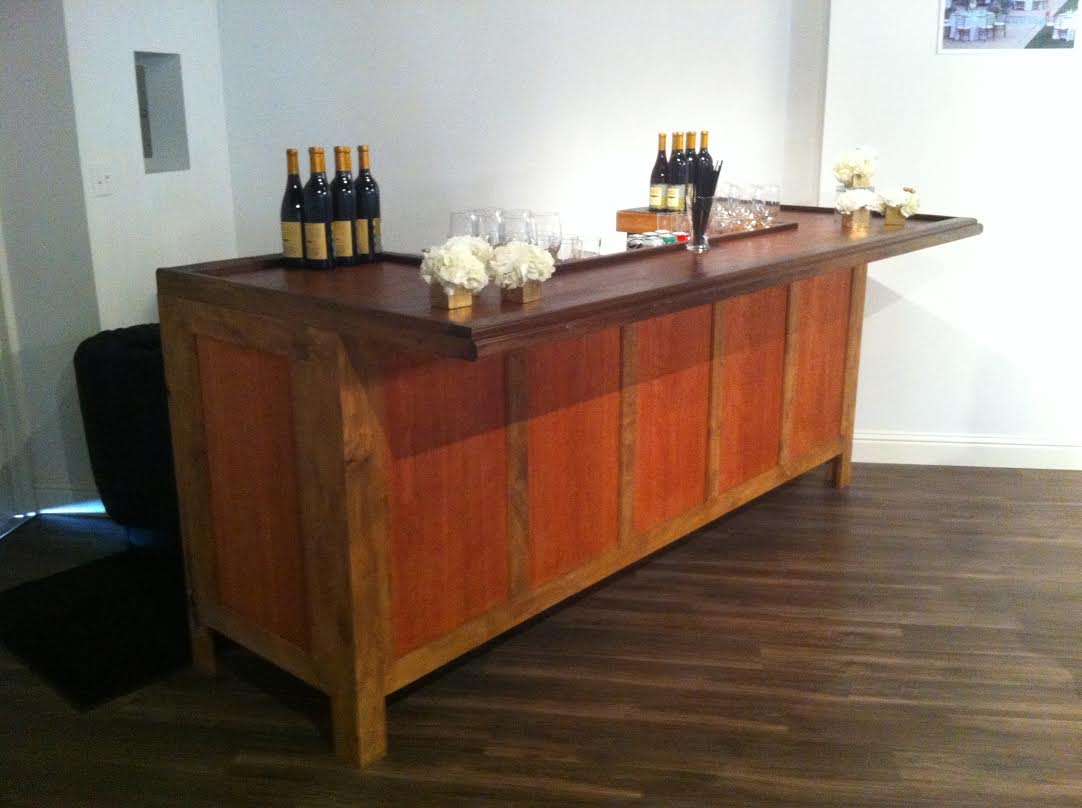 Bar Wood 8 Foot Bar With Shelving Platinum Event Rentals