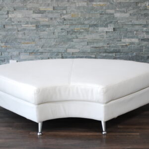 White Leather Plush Sofa (decorative pillows not included)