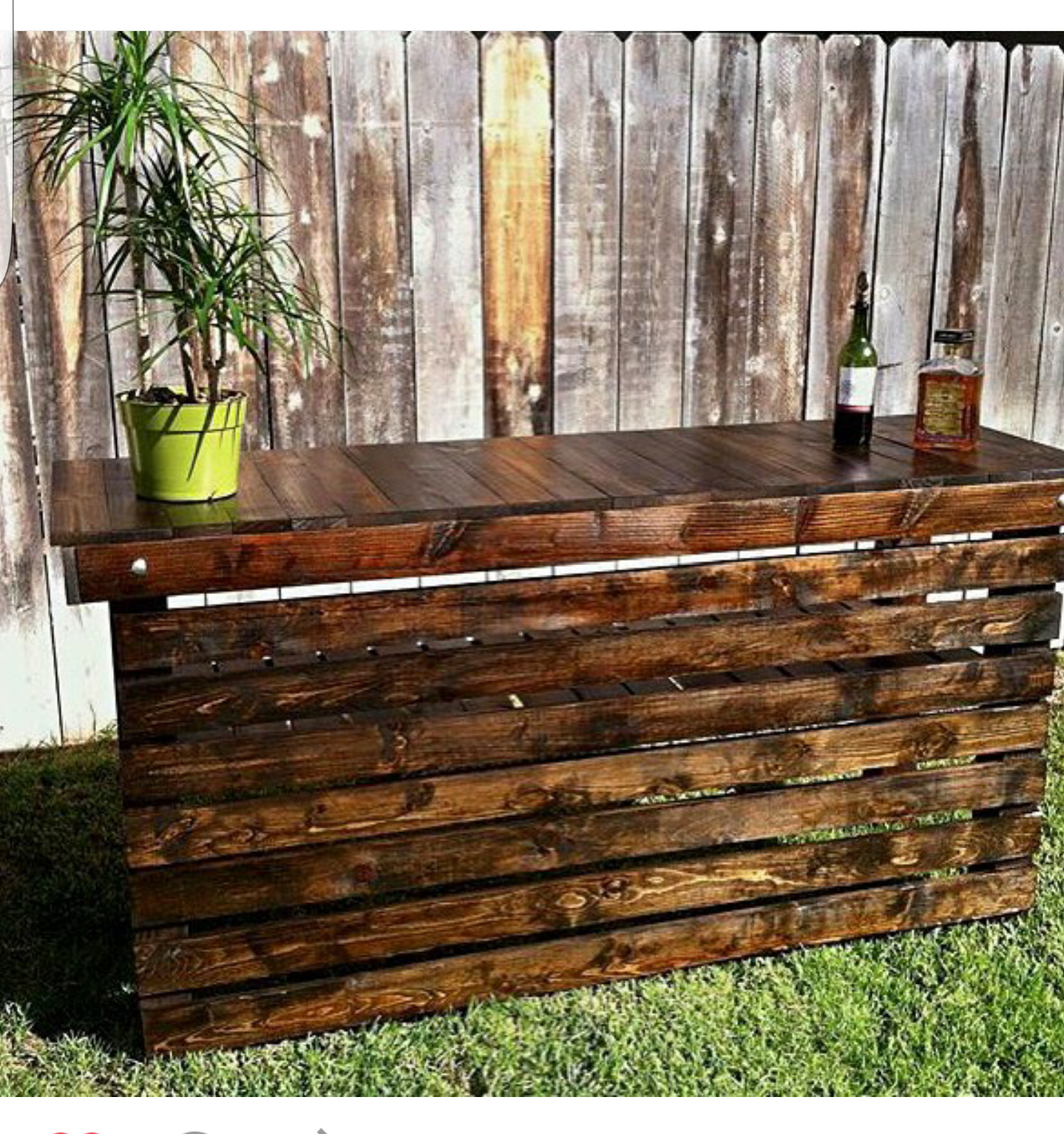 Rustic Wood Bar (horizontal) - 5ft