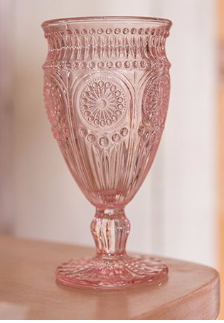 Pink Mismatched Vintage Goblet Rentals - A to Z Event Rentals, LLC.