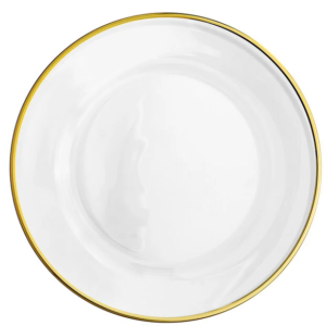 Glass Gold Rim Charger Plate